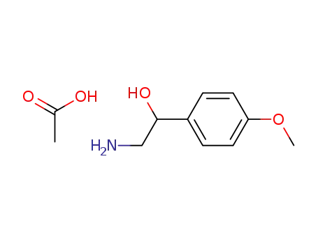 Molecular Structure of 93981-57-8 (beta-hydroxy-p-methoxyphenethylammonium acetate)