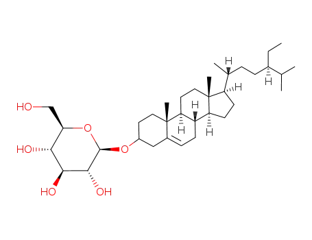 Molecular Structure of 1131372-16-1 (β-sitosterol 3-O-β-D-glucopyranoside)
