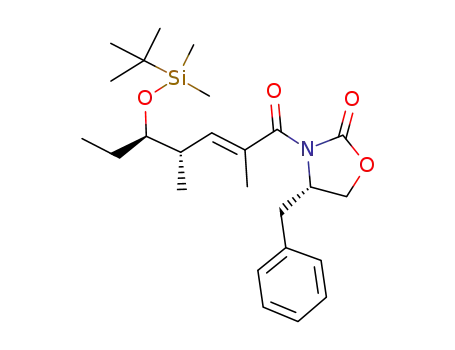 (S)-4-benzyl-3-((4S,5R,E)-5-(tert-butyldimethylsilyloxy)-2,4-dimethylhept-2-enoyl)oxazolidin-2-one