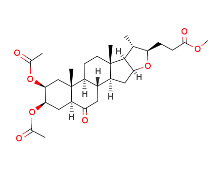 3-((2R,3S,4aR,4bS,6aS,6bR,7S,8R,9aS,10aS,10bR,12aS)-2,3-Diacetoxy-4a,6a,7-trimethyl-12-oxo-octadecahydro-9-oxa-pentaleno[2,1-a]phenanthren-8-yl)-propionic acid methyl ester
