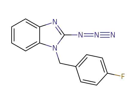 Molecular Structure of 1093981-22-6 (2-azido-1-(4-fluorobenzyl)-1H-benzo[d]imidazole)