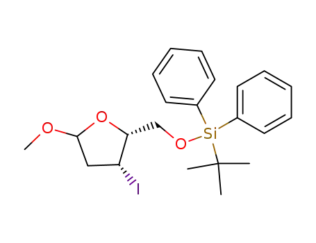 methyl 5-O-tert-butyldiphenylsilyl-2,3-dideoxy-3-iodo-D-threo-pentofuranoside