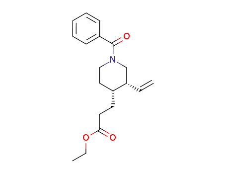 3-((4<i>R</i>)-1-benzoyl-3<i>c</i>-vinyl-[4<i>r</i>]piperidyl)-propionic acid ethyl ester