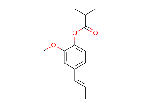 Propanoic acid,2-methyl-, 2-methoxy-4-(1-propenyl)phenyl ester, (E)- (9CI)