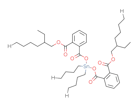 Molecular Structure of 94023-65-1 (bis(2-ethylhexyl) o,o'-[(dibutylstannylene)bis(oxycarbonyl)]dibenzoate)