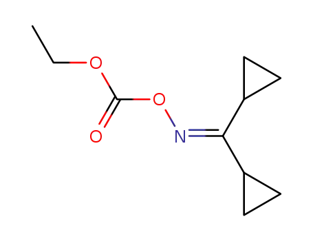 Molecular Structure of 83711-56-2 (dicyclopropyl-O-(ethoxycarbonyl) ketone oxime)