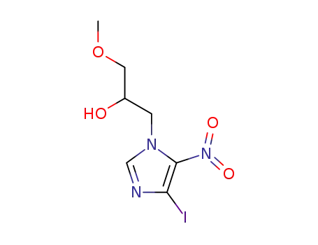 Molecular Structure of 96258-79-6 (1-(4-Iodo-5-nitro-imidazol-1-yl)-3-methoxy-propan-2-ol)
