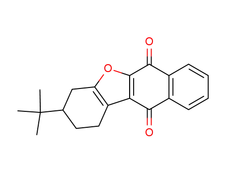 Molecular Structure of 104907-54-2 (3-t-butyl-1,2,3,4-tetrahydrobenzo(b)naphtho(2,3-d)furan-6-11-quinone)