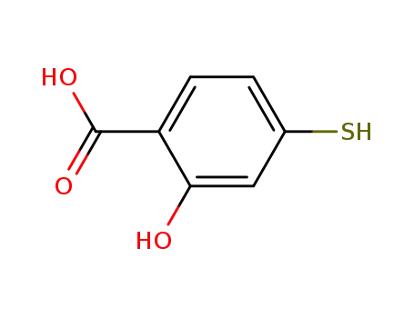 Molecular Structure of 87703-95-5 (Benzoic acid, 2-hydroxy-4-mercapto-)