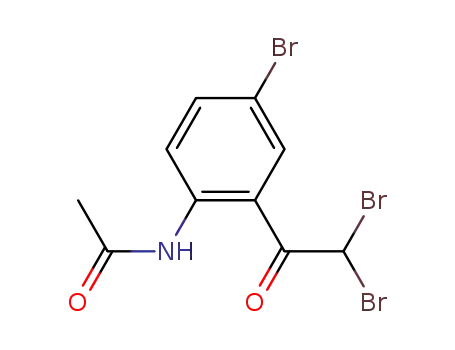 Molecular Structure of 85976-21-2 (N-(4-bromo-2-(2,2-dibromoacetyl)phenyl)acetamide)