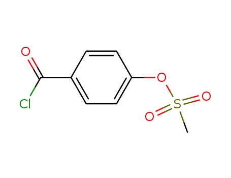 Molecular Structure of 89938-63-6 (methanesulfonic acid 4-chlorocarbonyl-phenyl ester)