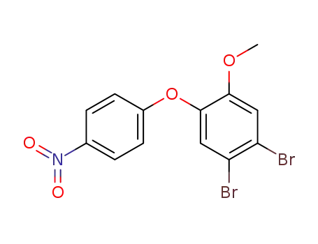 Molecular Structure of 84604-86-4 (4,5-dibromo-2-(4-nitrophenoxy)anisole)