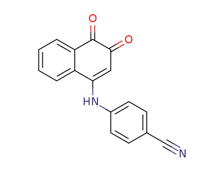 Molecular Structure of 75139-90-1 (4-(p-Cyanoanilino)-1,2-naphthoquinone)