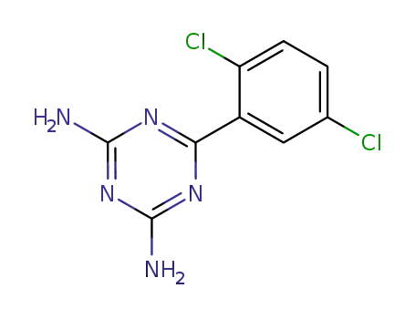 Molecular Structure of 57381-26-7 (1,3,5-Triazine-2,4-diamine,6-(2,5-dichlorophenyl)-)