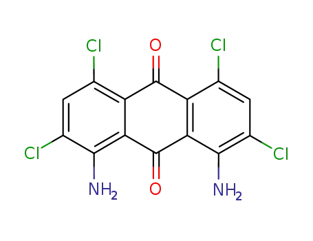 Molecular Structure of 83578-92-1 (1,8-Diamino-2,4,5,7-tetrachloroanthraquinone)