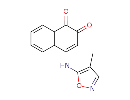 Molecular Structure of 81620-96-4 (1,2-Naphthalenedione, 4-[(4-methyl-5-isoxazolyl)amino]-)