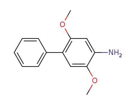 Molecular Structure of 94022-26-1 (2,5-dimethoxy[1,1'-biphenyl]-4-amine)