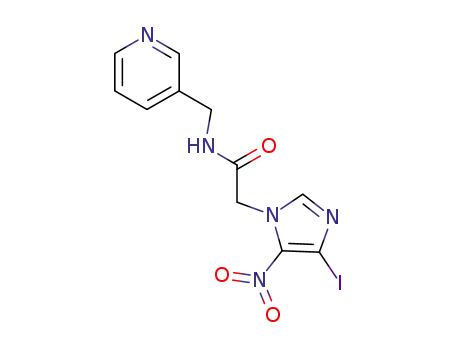 Molecular Structure of 96258-83-2 (4-iodo-5-niroimidazole-1-N-(3-picolyl)acetamide)