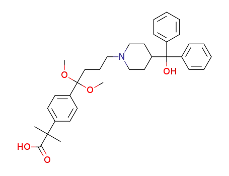 2-(4-(4-(4-(hydroxydiphenylmethyl)piperidin-1-yl)-1,1-dimethoxybutyl)phenyl)-2-methyl-propanoic acid