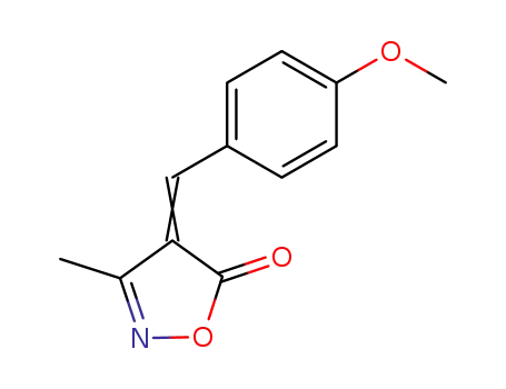 Molecular Structure of 17975-46-1 (4-[(4-Methoxyphenyl)methylene]-3-methylisoxazol-5(4H)-one)