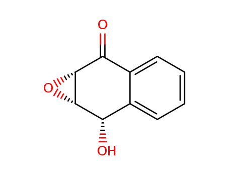 Molecular Structure of 25129-67-3 ((1aS,7S,7aS)-7-hydroxy-7,7a-dihydronaphtho[2,3-b]oxiren-2(1aH)-one)