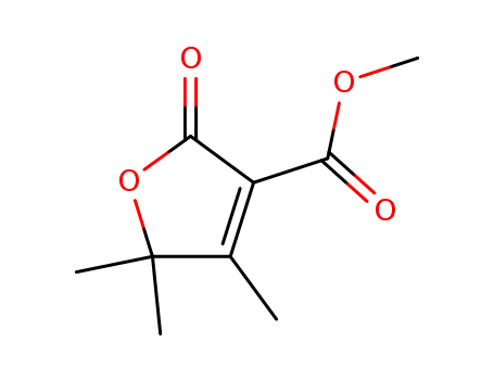 Molecular Structure of 73689-84-6 (α-methoxycarbonyl-β-methyl-γ,γ-dimethyl-Δ<sup>α,β</sup>-butenolide)