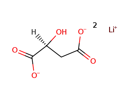 Molecular Structure of 90095-27-5 (Butanedioic acid, hydroxy-, lithium salt (2:1), (S)-)
