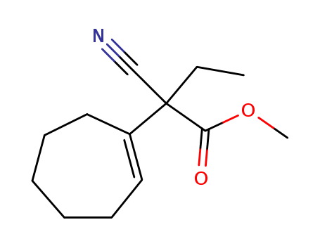 1-Cycloheptene-1-aceticacid, a-cyano-a-ethyl-, methyl ester
