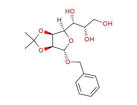 Molecular Structure of 105592-29-8 (BENZYL 2,3-O-ISOPROPYLIDENE-L-GLYCERO-ALPHA-D-MANNOHEPTOFURANOSIDE)