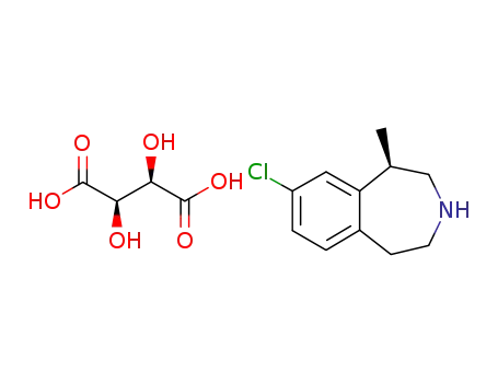 Molecular Structure of 847063-12-1 (Lorcaserin-L-tartrate (2:1))