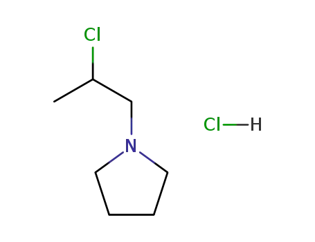 Molecular Structure of 84712-91-4 (1-(2-chloropropyl)pyrrolidinium chloride)