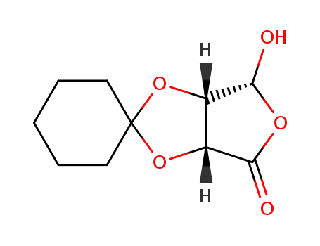 Molecular Structure of 85029-84-1 (dihydro-6'-hydroxyspiro[cyclohexane-1,2'-furo[3,4-d][1,3]dioxol]-4'(3'aH)-one)