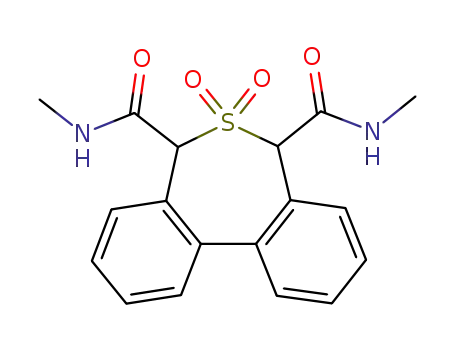 Molecular Structure of 110129-35-6 (N,N'-dimethyl-6,6-dioxido-5,7-dihydrodibenzo<c,e>thiepin-5,7-dicarboxamide)