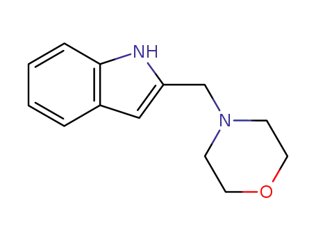 Molecular Structure of 46739-06-4 (1H-Indole, 2-(4-morpholinylmethyl)-)