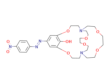 4,10,16,19,24,27-Hexaoxa-1,13-diazatricyclo[11.8.8.15,9]triaconta-5,7,9(30)-trien-30-ol,7-[2-(4-nitrophenyl)diazenyl]-