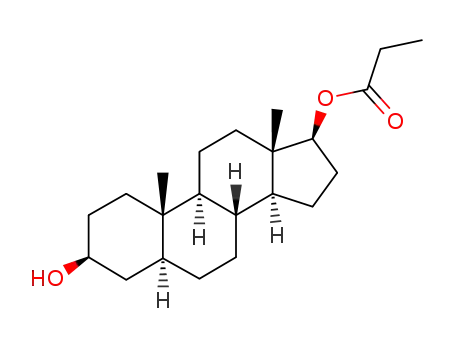 Molecular Structure of 71788-18-6 (17β-propionyloxy-5α-androstane-3β-ol)