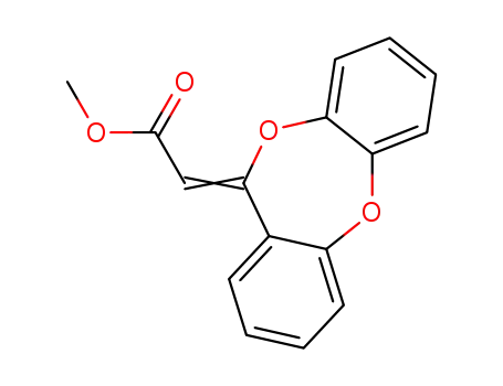 Molecular Structure of 85508-32-3 (methyl 11H-dibenzo[b,e][1,4]dioxepin-11-ylideneacetate)
