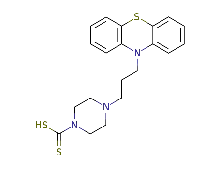 Molecular Structure of 102551-31-5 (4-(3-phenothiazin-10-yl-propyl)-piperazine-1-carbodithioic acid)