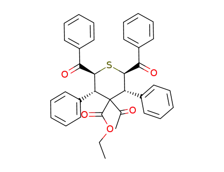 4-acetyl-2,6-dibenzoyl-4-ethoxycarbonyl-3,5-diphenylthiane