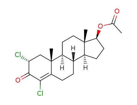 Molecular Structure of 857-14-7 (2α,4-Dichlor-testosteron-acetat)