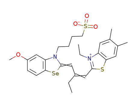 Benzothiazolium,3-ethyl-2-[2-[[5-methoxy-3-(4-sulfobutyl)-2(3H)-benzoselenazolylidene]methyl]-1-butenyl]-5,6-dimethyl-,inner salt (9CI)