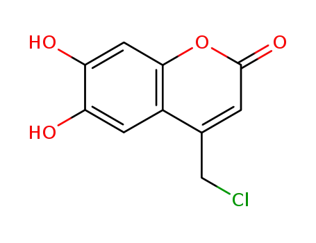 Molecular Structure of 85029-91-0 (4-(chloromethyl)-6,7-dihydroxy-2-benzopyrone)