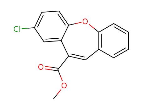 Molecular Structure of 912356-02-6 (8-chloro-dibenz[b,f]oxepin-10-carboxylic acid methyl ester)