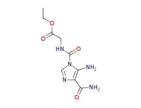 Molecular Structure of 157466-96-1 ([(5-Amino-4-carbamoyl-imidazole-1-carbonyl)-amino]-acetic acid ethyl ester)