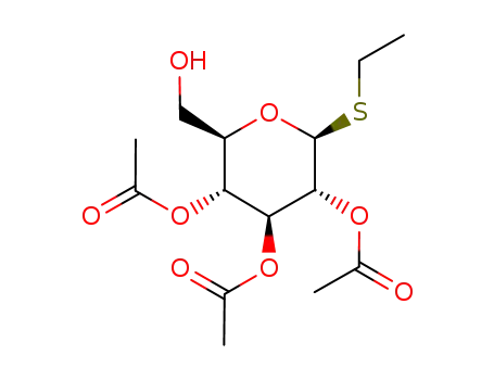 Molecular Structure of 1083195-64-5 (ethyl 2,3,4-tri-O-acetyl-1-thio-β-D-glucopyranoside)