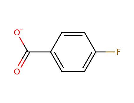 Molecular Structure of 2365-27-7 (Benzoic acid,4-fluoro-, ion(1-))