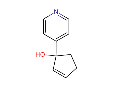 Molecular Structure of 62113-27-3 (1-(pyridin-4-yl)cyclopent-2-en-1-ol)
