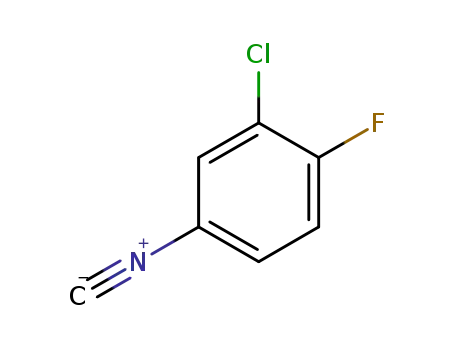 Molecular Structure of 602261-99-4 (Benzene, 2-chloro-1-fluoro-4-isocyano- (9CI))