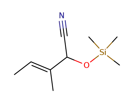 Molecular Structure of 74149-67-0 ((E)-3-methyl-2-(trimethylsilyloxy)pent-3-enenitrile)