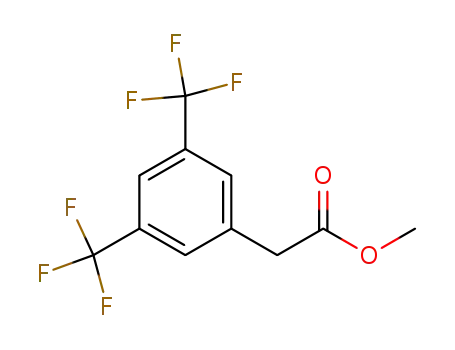 Molecular Structure of 95299-16-4 (methyl 2-(3,5-bis(trifluoromethyl)phenyl)acetate)